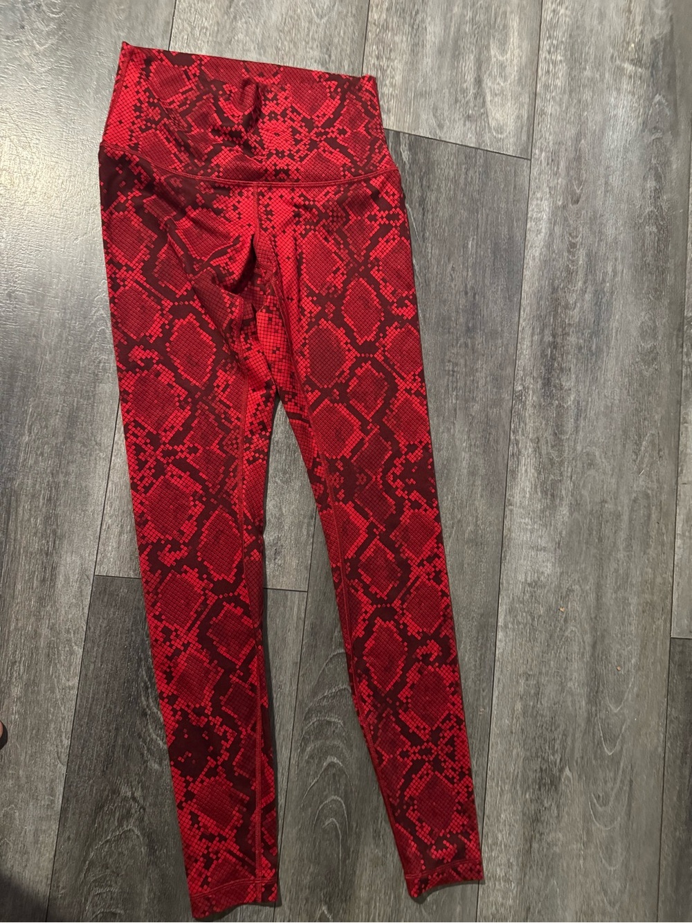 lululemon athletica Red Snake-Print Leggings